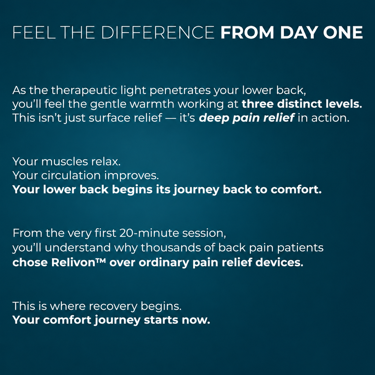 Relivon™ | Red Light Massage & Heat Therapy Belt with 3-Layer Relief Technology™